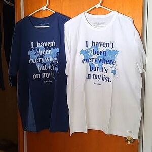 Men's XL Life Is Good Tees X2 Washed But Not Worn